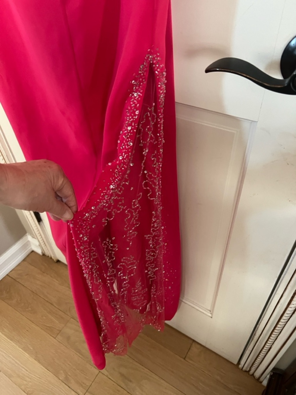 HOT PINK STRAPLESS GOWN - Picture 7 of 11